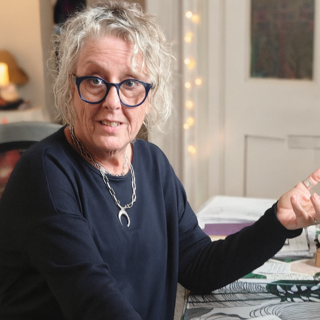 Older Woman in Office, Warm Expression